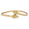 Bracelet jonc double tête de béliers en or jaune 18 carats