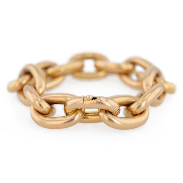 Bracelet maille forçat en or jaune 18 carats