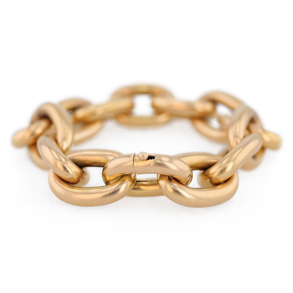 Bracelet maille forçat en or jaune 18 carats